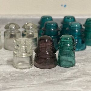 Vintage Glass Insulators Set